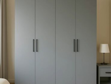 دولاب رمادي _ gray wardrobe