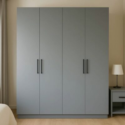 دولاب رمادي _ gray wardrobe